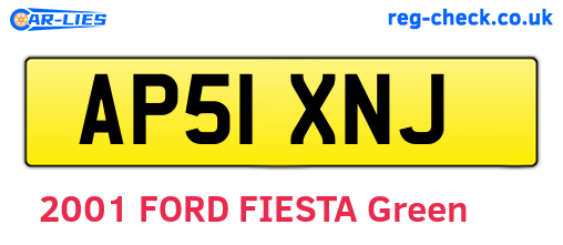 AP51XNJ are the vehicle registration plates.