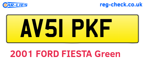 AV51PKF are the vehicle registration plates.