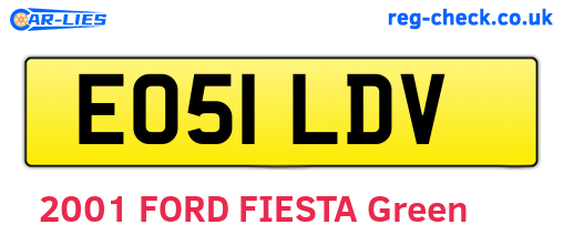 EO51LDV are the vehicle registration plates.