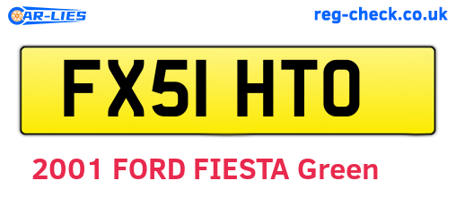 FX51HTO are the vehicle registration plates.