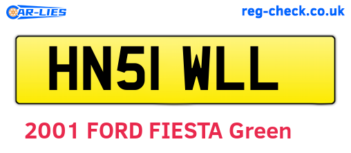 HN51WLL are the vehicle registration plates.