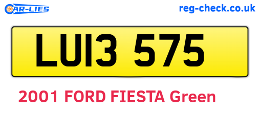 LUI3575 are the vehicle registration plates.
