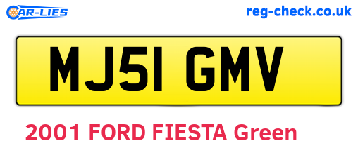 MJ51GMV are the vehicle registration plates.