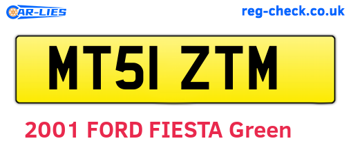 MT51ZTM are the vehicle registration plates.