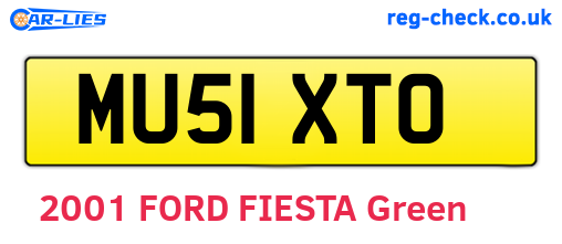 MU51XTO are the vehicle registration plates.