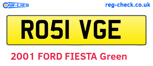 RO51VGE are the vehicle registration plates.