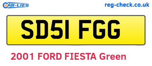 SD51FGG are the vehicle registration plates.