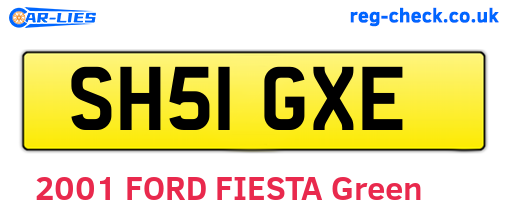 SH51GXE are the vehicle registration plates.