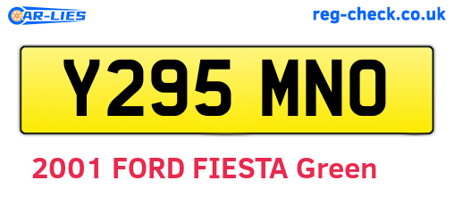 Y295MNO are the vehicle registration plates.