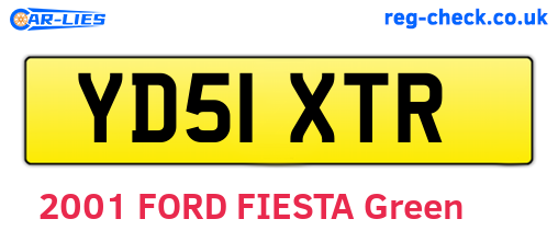 YD51XTR are the vehicle registration plates.