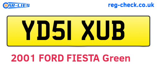 YD51XUB are the vehicle registration plates.