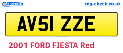 AV51ZZE are the vehicle registration plates.
