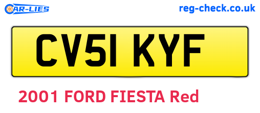 CV51KYF are the vehicle registration plates.