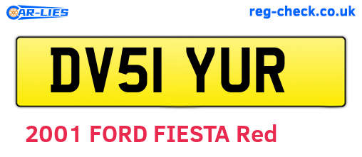 DV51YUR are the vehicle registration plates.