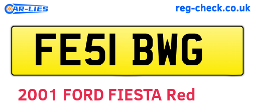 FE51BWG are the vehicle registration plates.