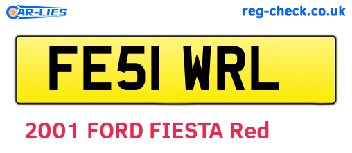 FE51WRL are the vehicle registration plates.