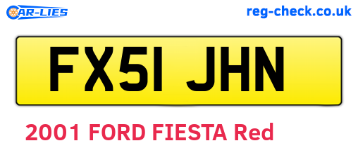 FX51JHN are the vehicle registration plates.