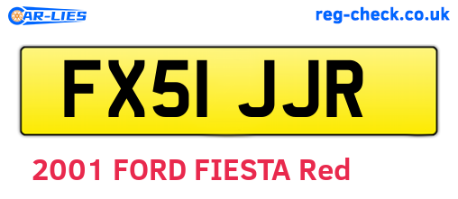 FX51JJR are the vehicle registration plates.