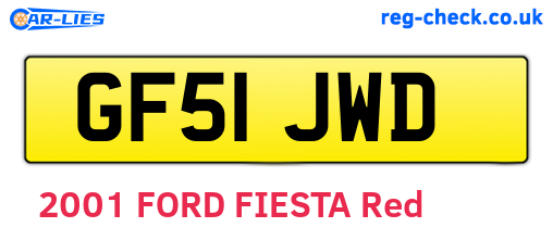GF51JWD are the vehicle registration plates.