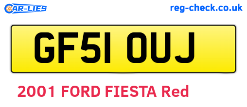 GF51OUJ are the vehicle registration plates.