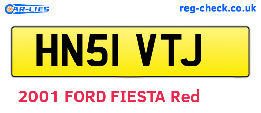 HN51VTJ are the vehicle registration plates.