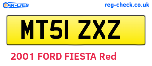 MT51ZXZ are the vehicle registration plates.