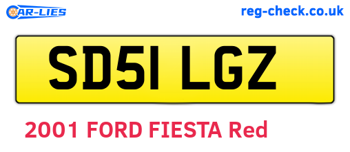 SD51LGZ are the vehicle registration plates.