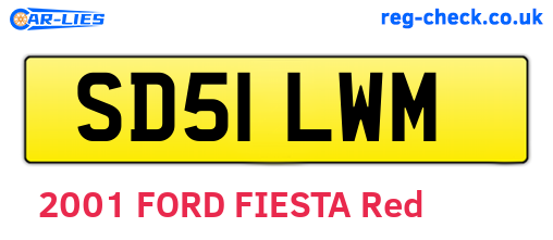 SD51LWM are the vehicle registration plates.