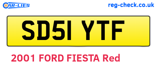 SD51YTF are the vehicle registration plates.