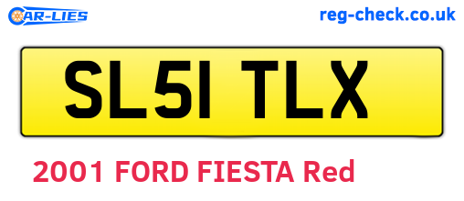 SL51TLX are the vehicle registration plates.