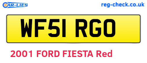 WF51RGO are the vehicle registration plates.