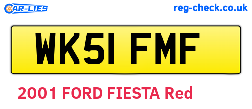 WK51FMF are the vehicle registration plates.