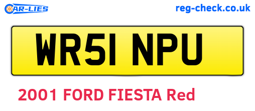 WR51NPU are the vehicle registration plates.
