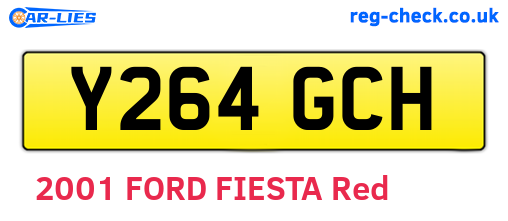 Y264GCH are the vehicle registration plates.