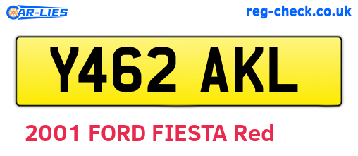 Y462AKL are the vehicle registration plates.