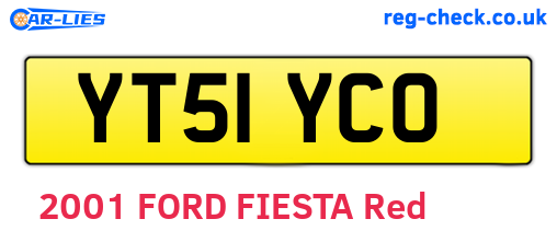YT51YCO are the vehicle registration plates.