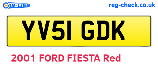 YV51GDK are the vehicle registration plates.