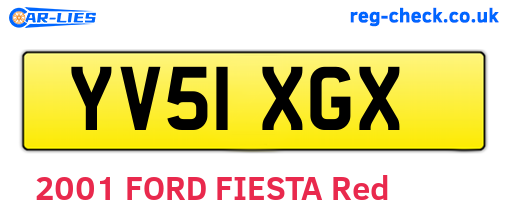 YV51XGX are the vehicle registration plates.