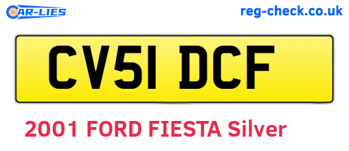 CV51DCF are the vehicle registration plates.