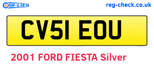 CV51EOU are the vehicle registration plates.