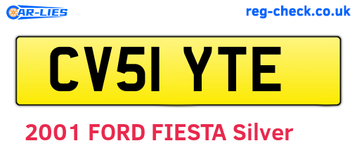 CV51YTE are the vehicle registration plates.