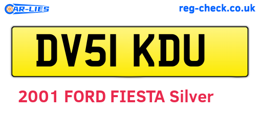 DV51KDU are the vehicle registration plates.