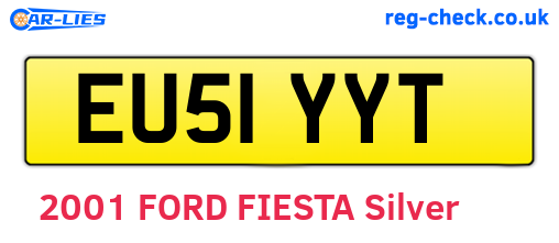 EU51YYT are the vehicle registration plates.