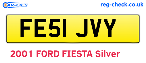 FE51JVY are the vehicle registration plates.