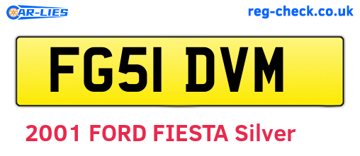 FG51DVM are the vehicle registration plates.