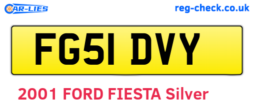 FG51DVY are the vehicle registration plates.