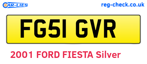 FG51GVR are the vehicle registration plates.