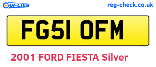 FG51OFM are the vehicle registration plates.