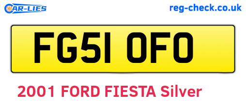FG51OFO are the vehicle registration plates.