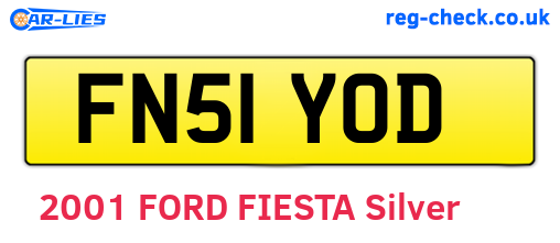 FN51YOD are the vehicle registration plates.